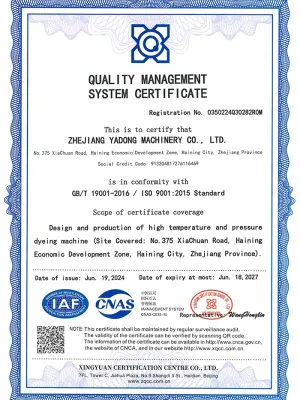 Certificado de Certificación del Sistema de Gestión de la Calidad